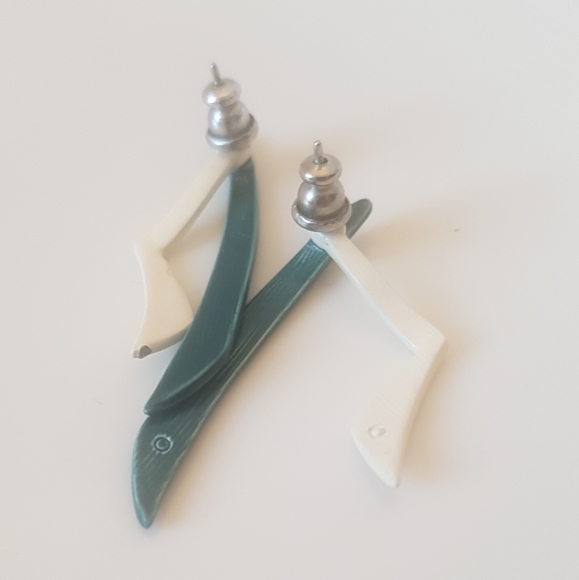 Abstract Leg Earrings - Picture 7 of 8